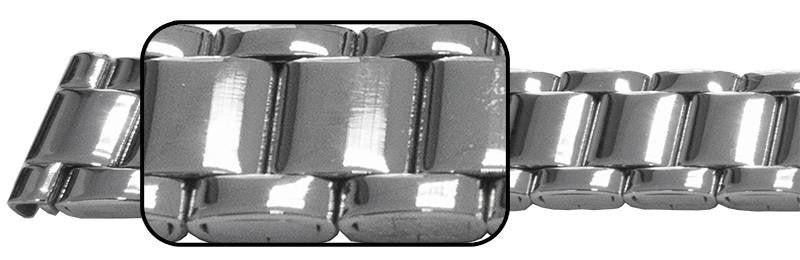 Open Clasp Bracelet Full Mirror Finish Watch Strap 10mm-14mm Silver Gold Quality