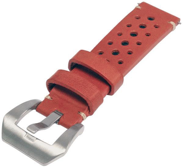 Rally Sports Calf Leather Watch Strap Brushed Satin Buckle Replacement Bracelet