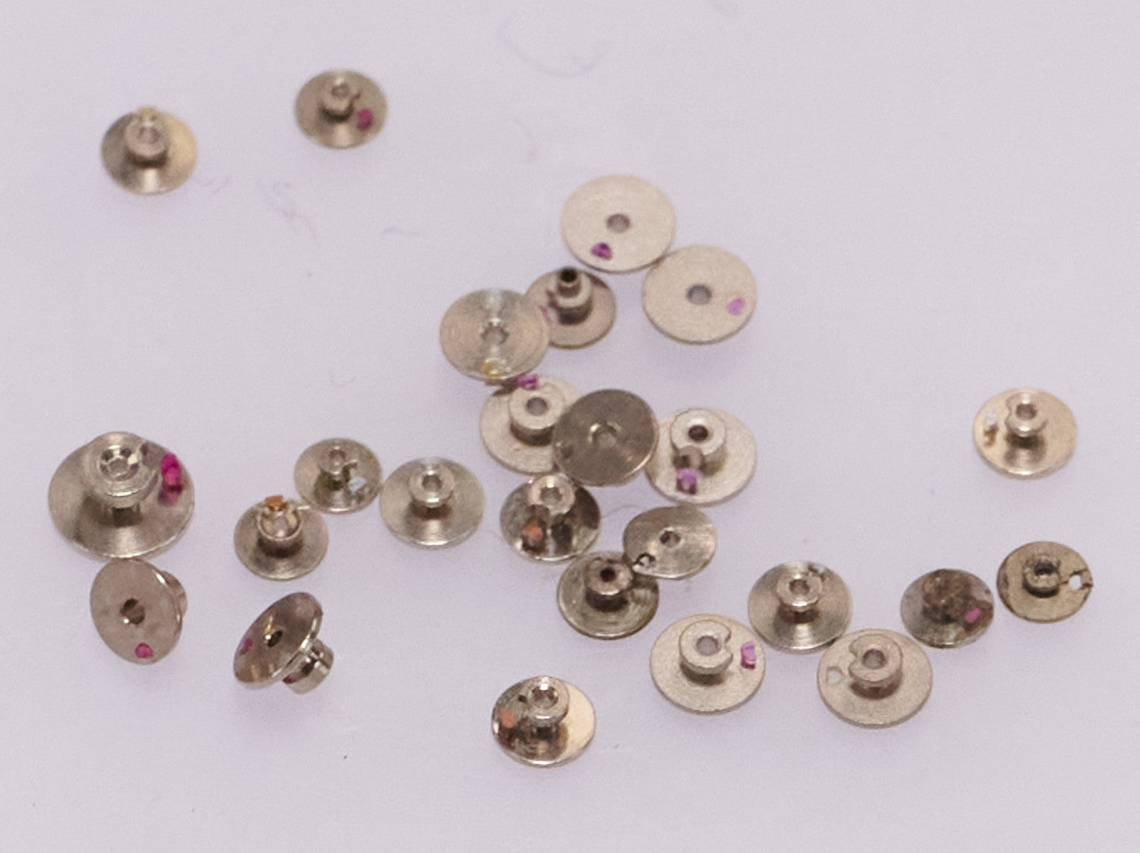 24 x Watch Ruby Roller Jewel Table Pin Guard Rollers Balance Watch Repair Parts