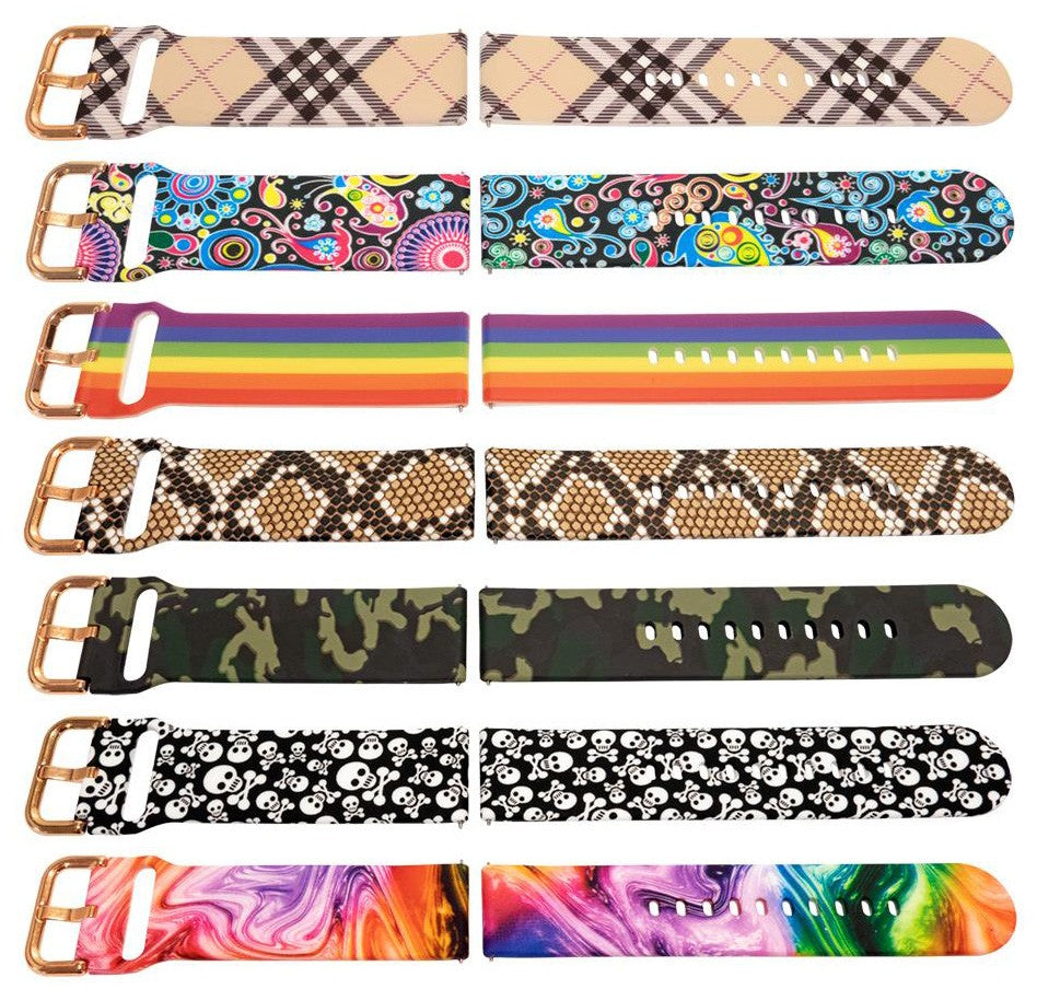 Silicone Flexible Soft Pattern Watch Strap Luxury Replacement Rubber Bracelet
