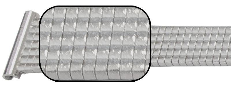 Patterned Mirror Finish Watch Strap Bracelet Open Centre Clasp 12mm Silver Gold