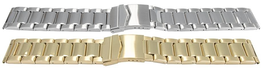 Satin Mirror Watch Strap Centre Fold Clasp 3 Link Row Type Quality Bracelet