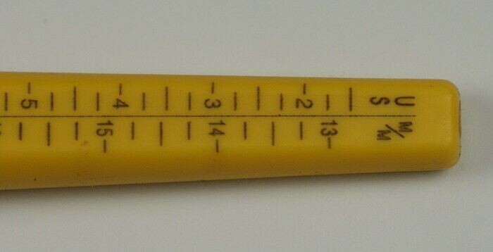 Jewellers Ring stick international European US  Circumference & Millimeters size