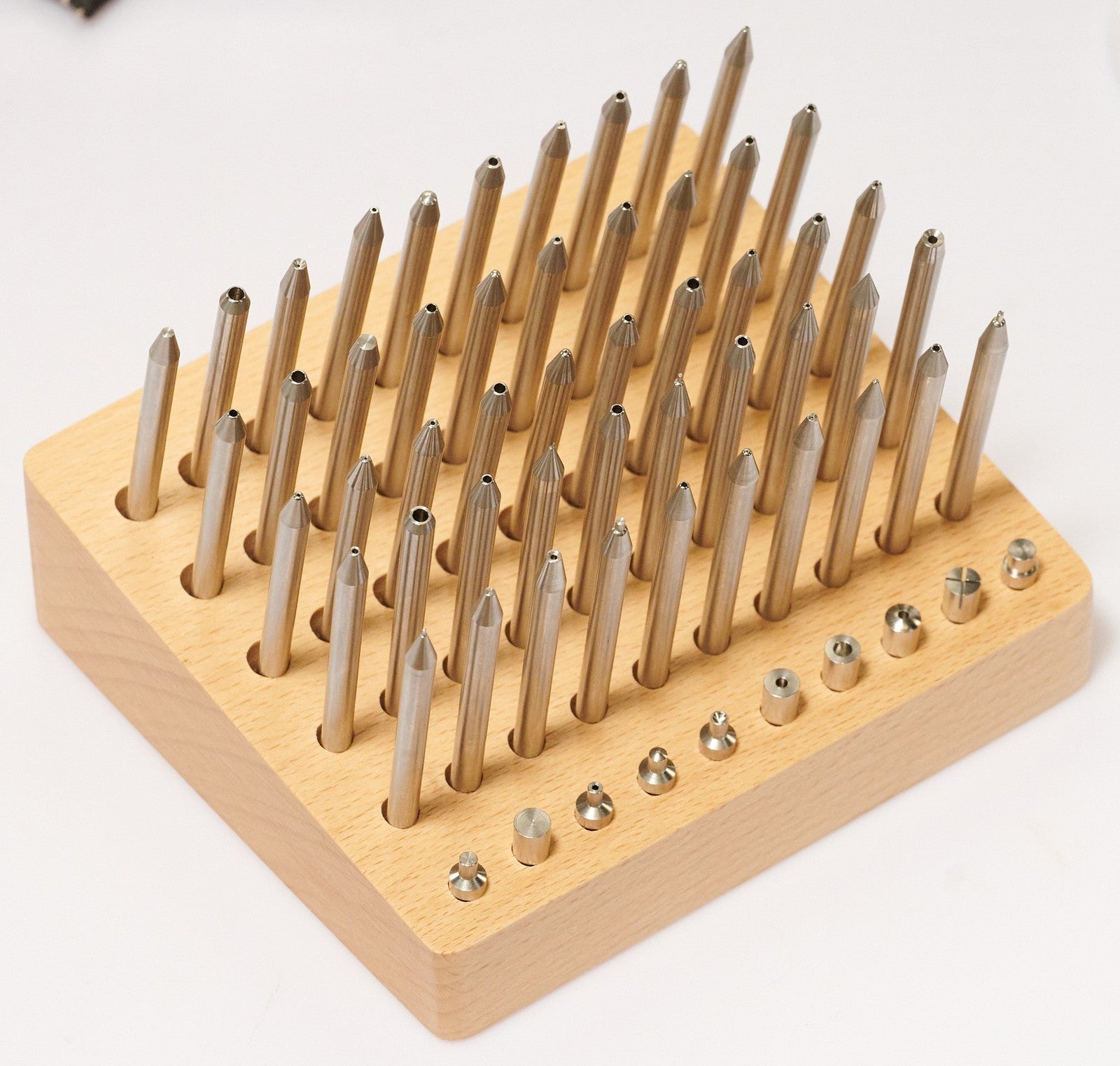 Quality Watchmakers Staking Tool Watch Repair Set Pivot Staff Anvil 60 Pieces