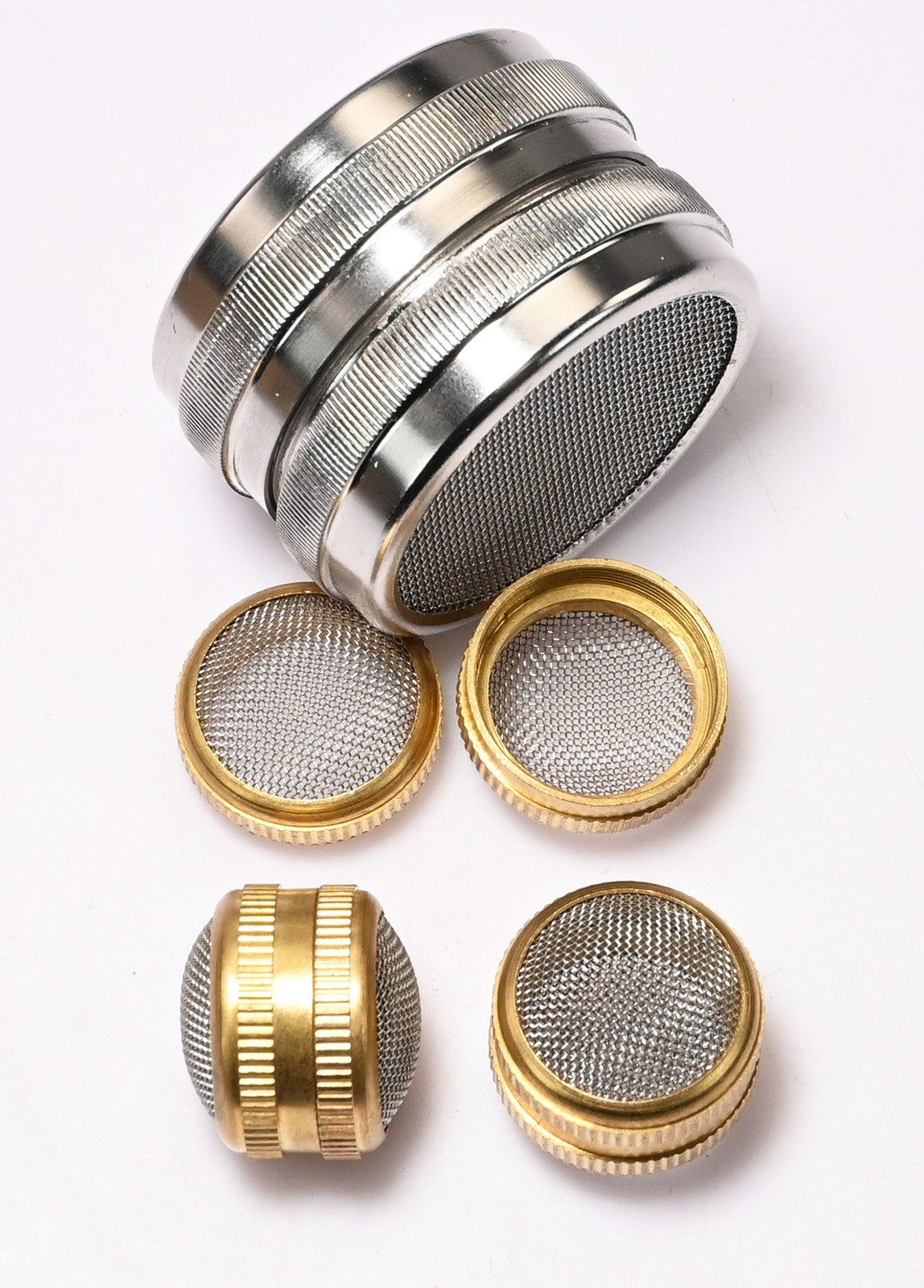 Watch Parts Cleaning Basket Set 4pc Mesh Ultrasonic 48mm Steel 24mm Brass UK