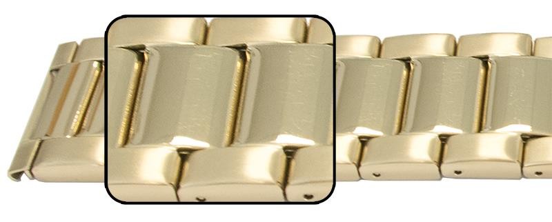 Satin Mirror Watch Strap Centre Fold Clasp 3 Link Row Type Quality Bracelet