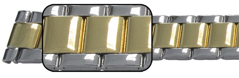 Open Clasp Bracelet Full Mirror Finish Watch Strap 10mm-14mm Silver Gold Quality