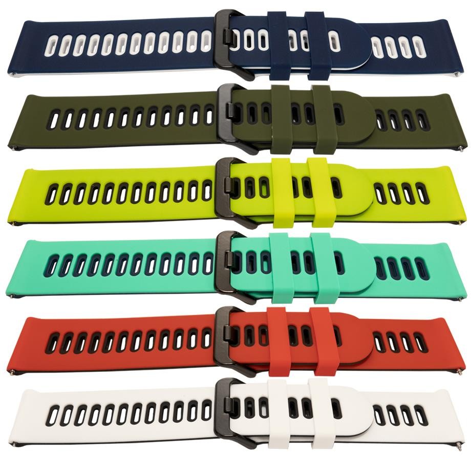 Silicone Fancy Sports Watch Strap Replacement Wide Tongue Rubber Bracelet Band