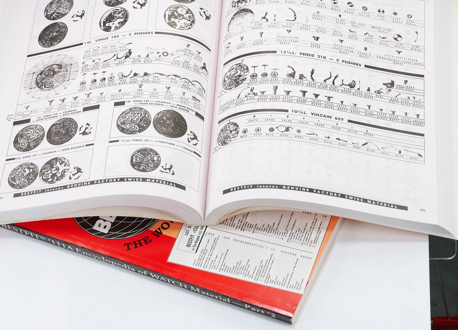 Bestfit Guides 111 & 111A Vintage Watch Parts Reference Watchmakers Encyclopedia