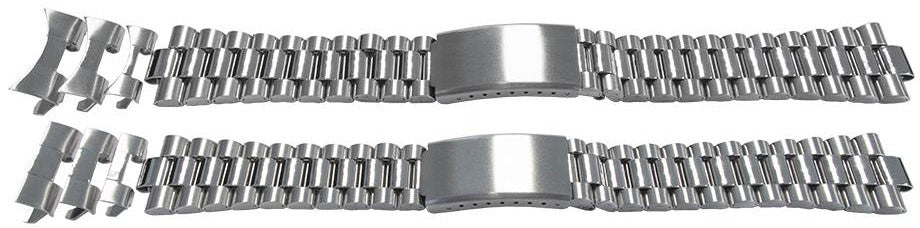 Silver Watch Bracelet Replacement Strap For Rolex President Curved Or Straight