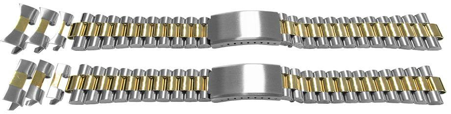 Silver Gold Watch Bracelet Strap For Rolex President Curved Or Straight Ends