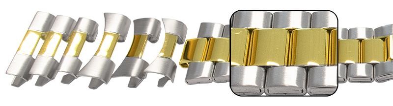 Satin Mirror Watch Bracelet 22mm 24mm 26mm Extra Large Rolex President Strap