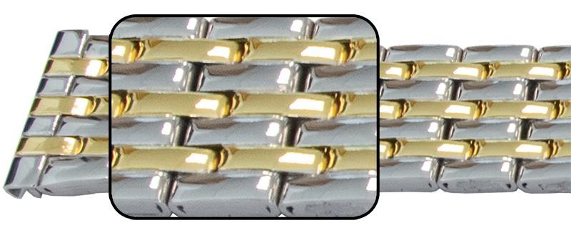 Full Mirror Watch Bracelet Strap Spring Loaded Centre Clasp 7 Link Row Quality