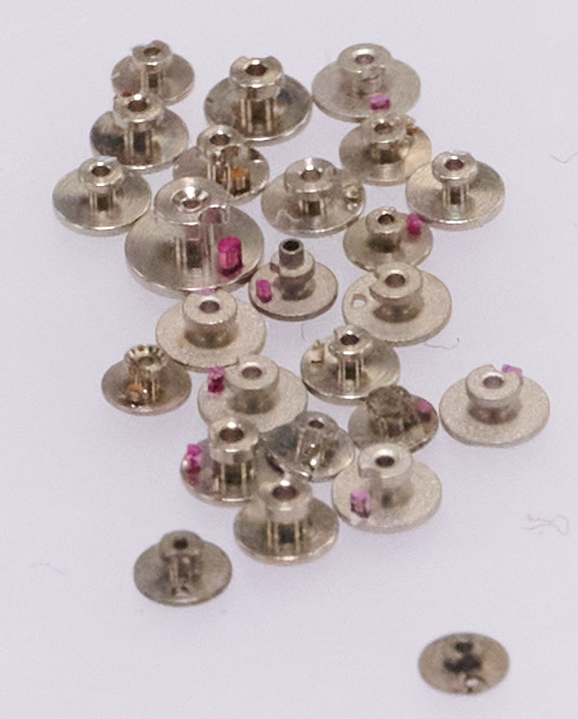 24 x Watch Ruby Roller Jewel Table Pin Guard Rollers Balance Watch Repair Parts