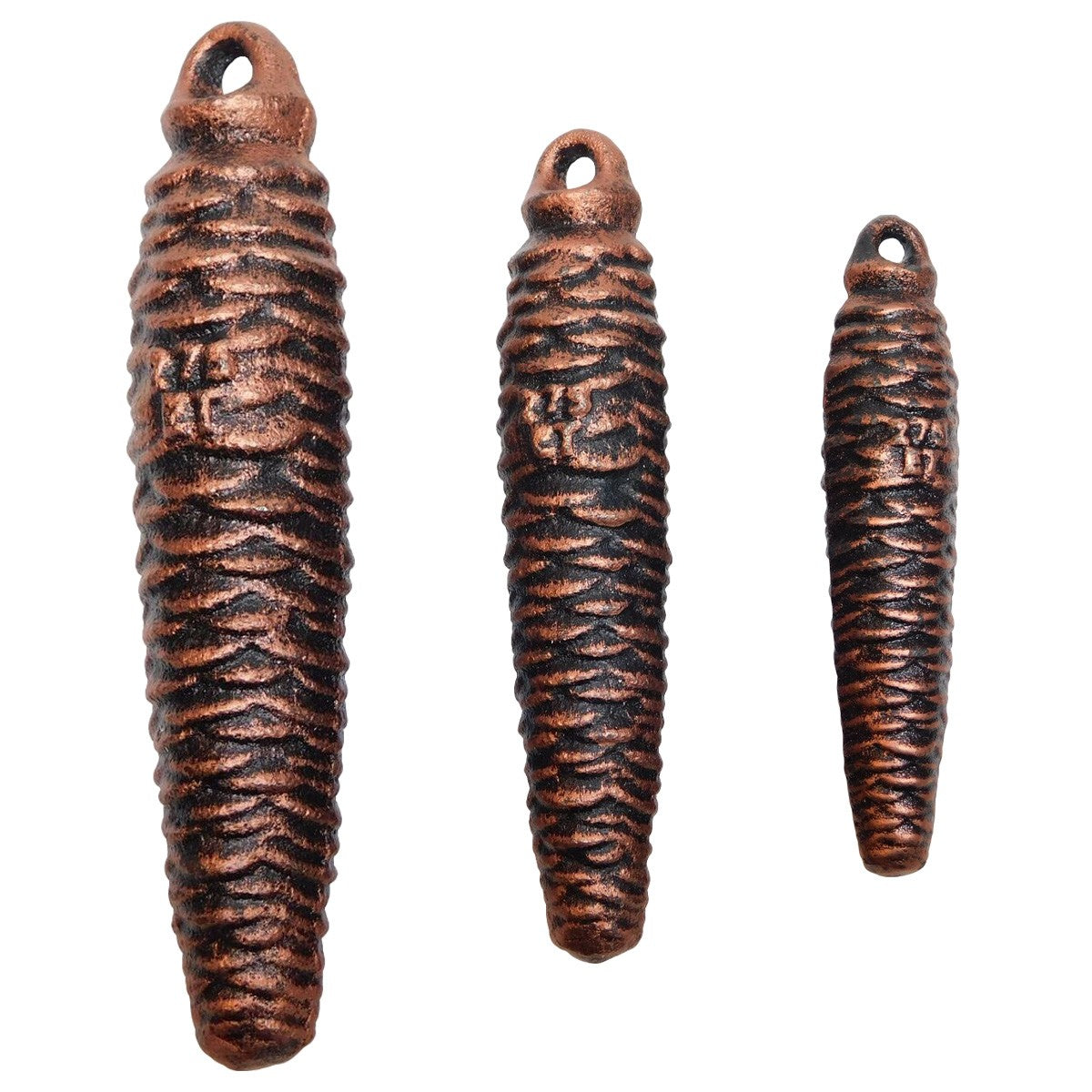 Mechanical Cuckoo Clock Weight Cast Iron Antique Traditional Pine Cone Shape