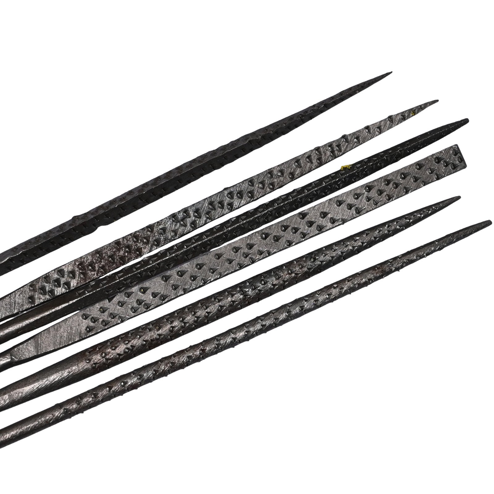 6x Coarse Wax Needle File Set Round Half Round Square Triangle Jewellery Carving