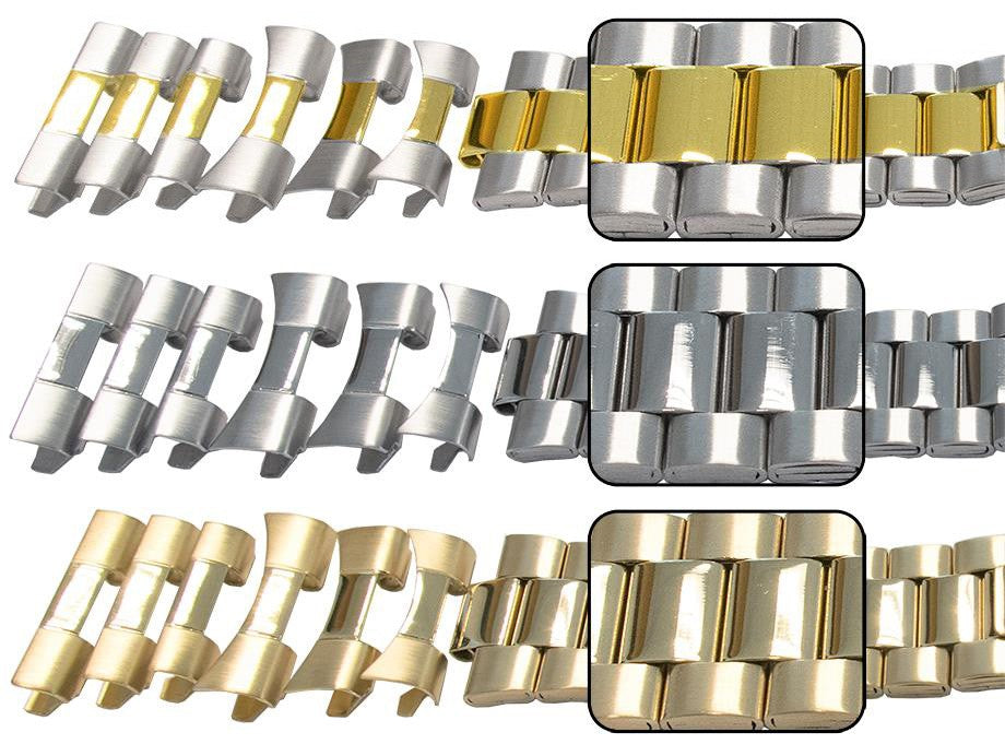 XL Satin Mirror Watch Bracelet 22mm 24mm 26mm Extra Large Rolex President Strap