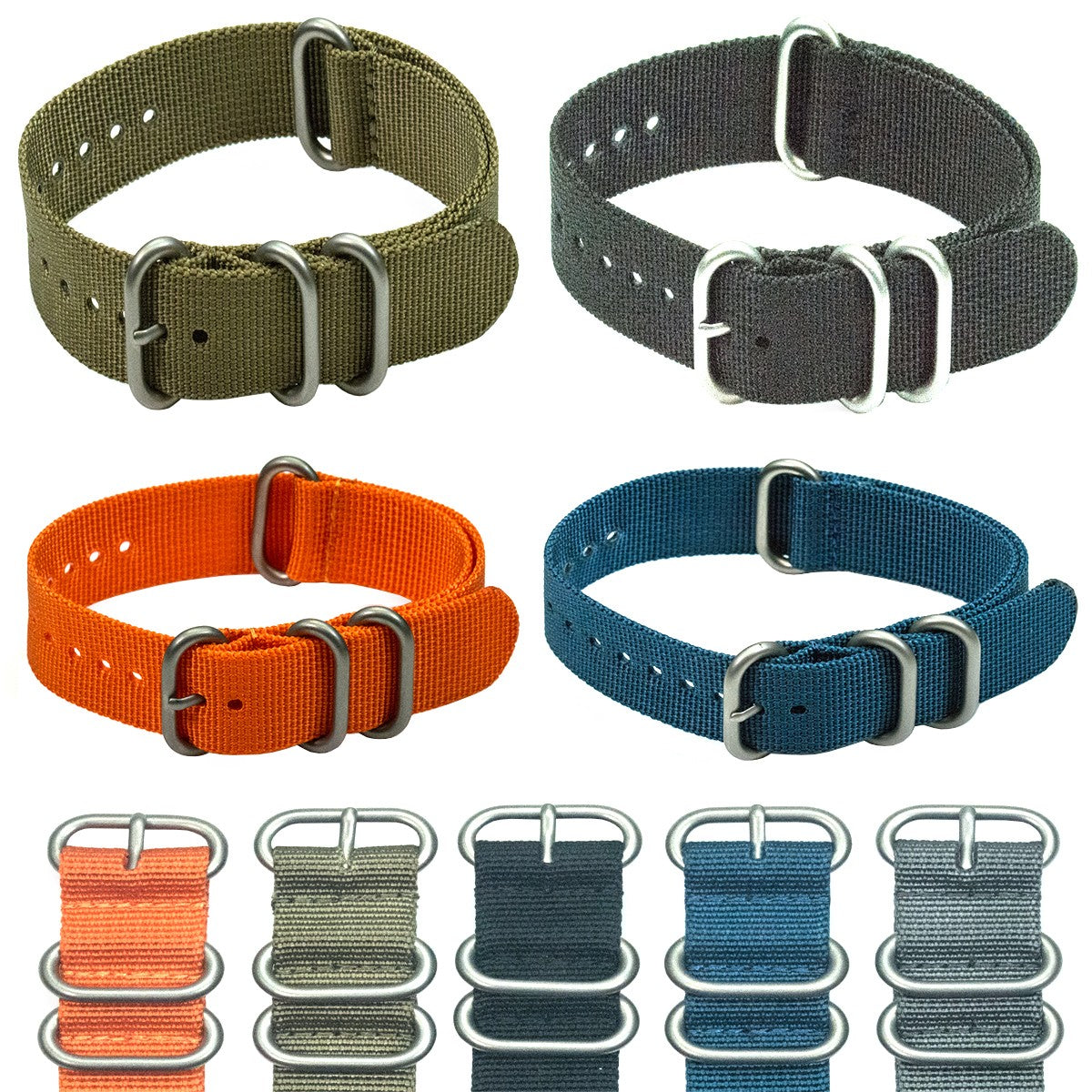 HEAVY DUTY Military Watch Strap Mens Nylon 18mm 20mm 22mm 24mm Band Army