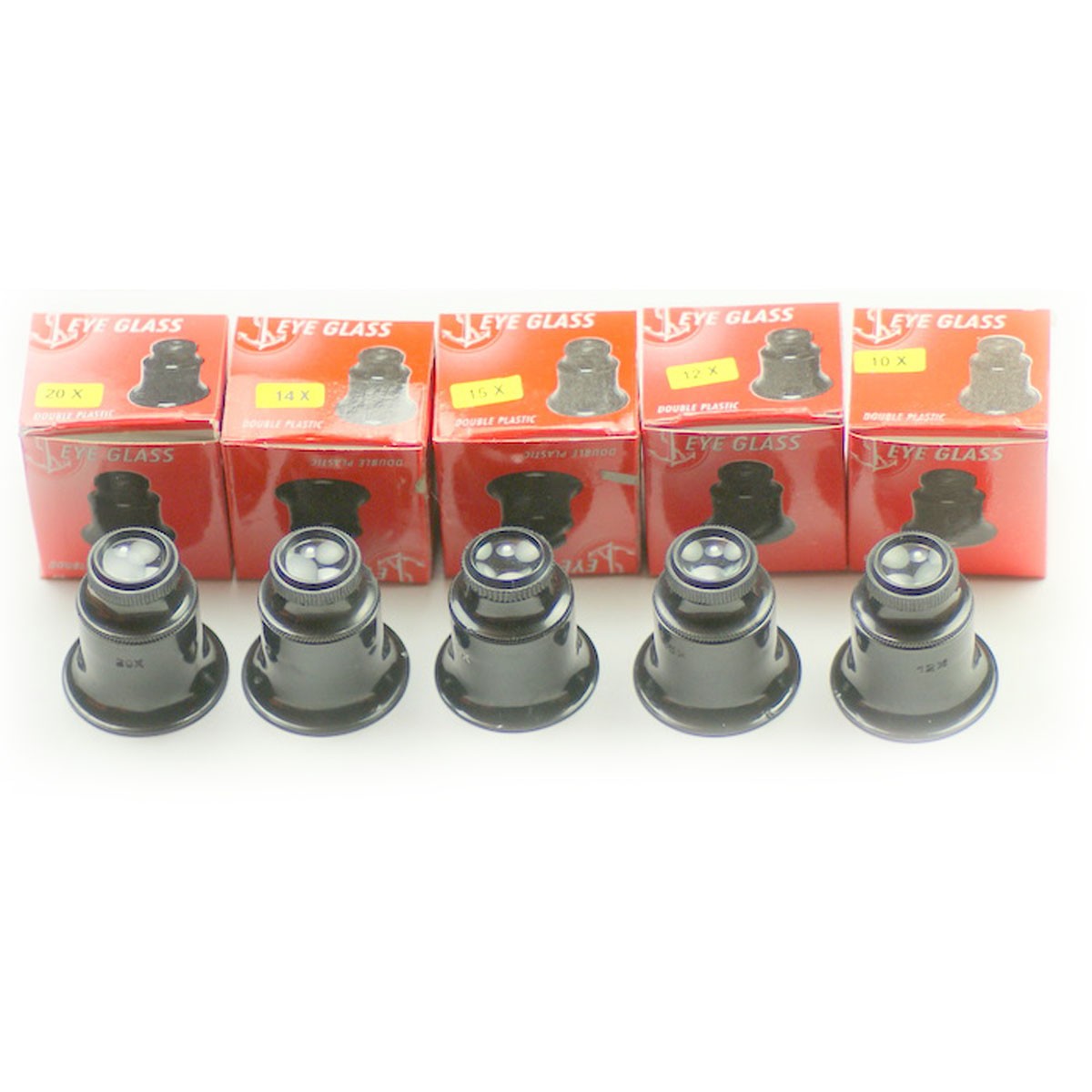 eyeglass loupe HIGH MAGNIFICATION 5 SET magnifier watchmakers 10x 20x 15x 14x