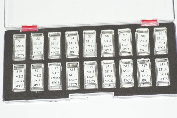 90 screw pins links for rolex watch bands/bracelets/straps ASSORTED SIZES SET