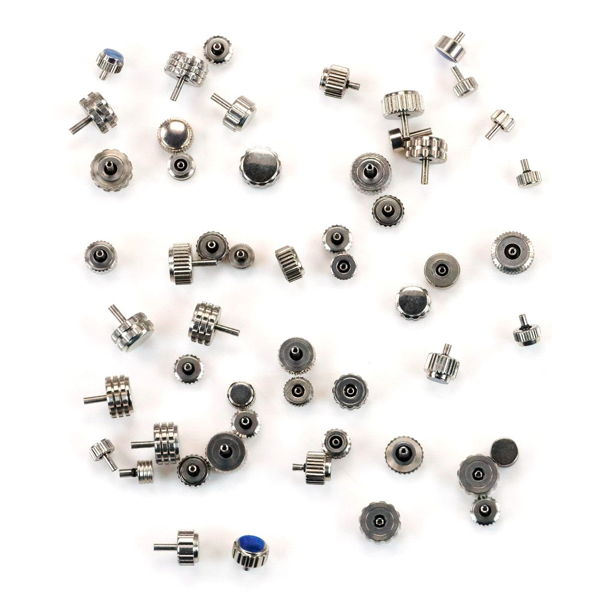 Quality Steel Silver 50x Watch Crowns Large Size Spares Repairs Parts Watchmaker