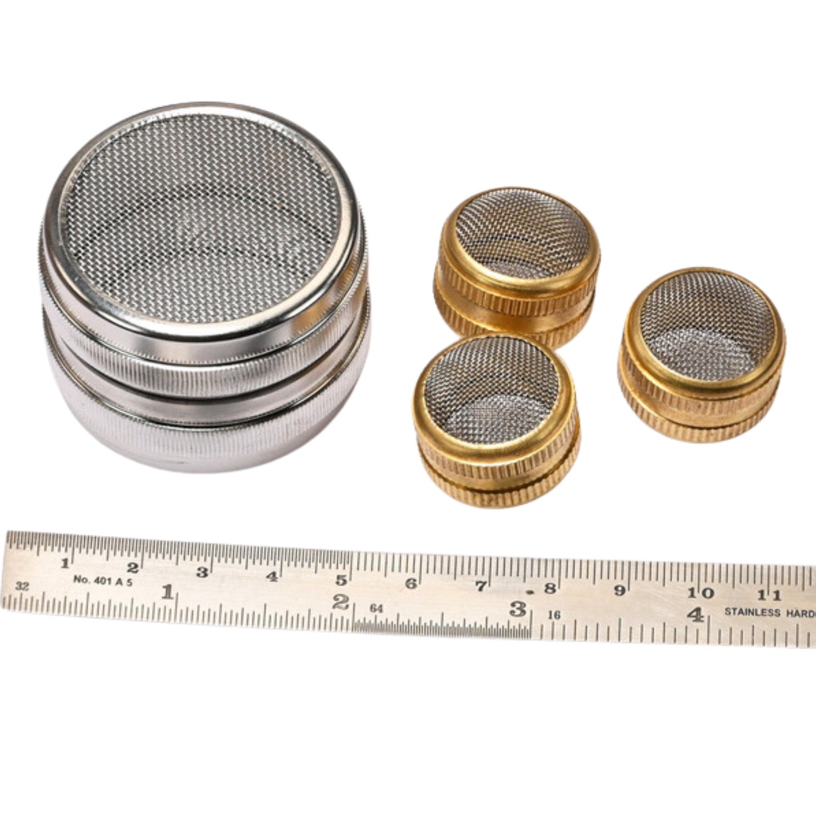 Watch Parts Cleaning Basket Set 4pc Mesh Ultrasonic 48mm Steel 24mm Brass UK