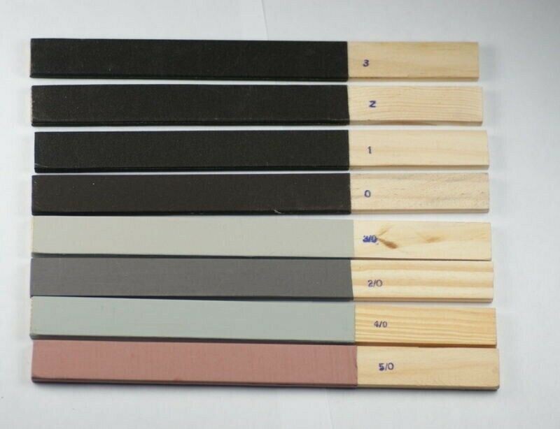 Emery sticks x8 different grit rough to fine jewellers hobby craft sand paper
