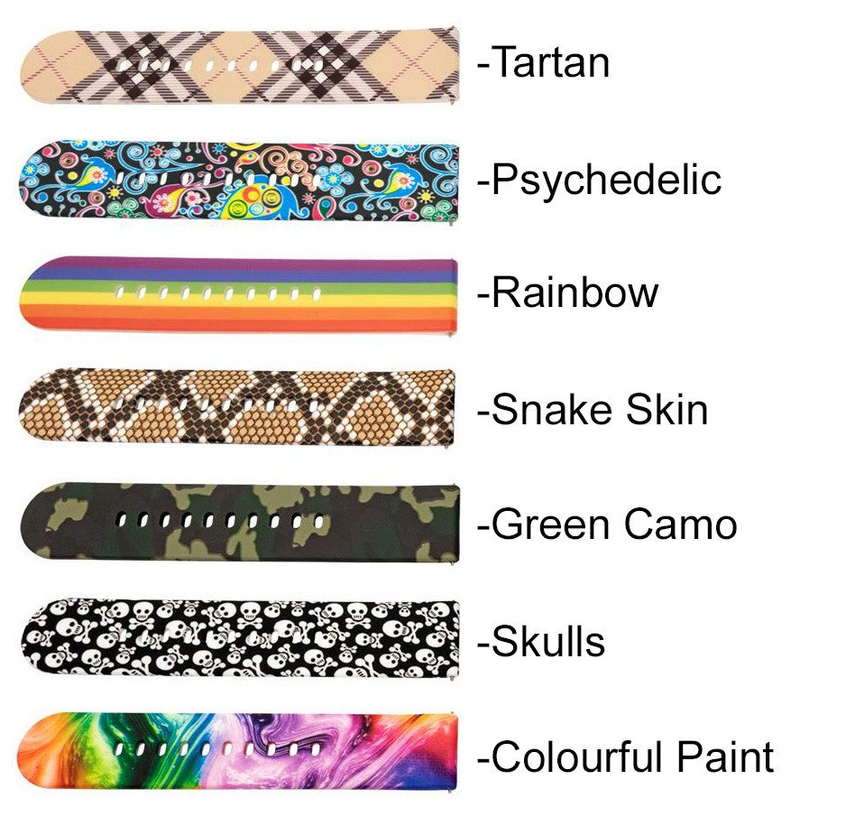 Flexible Soft Silicone Watch Strap Luxury Replacement Pattern Rubber Bracelet