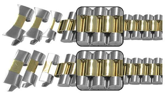 Silver Gold Watch Bracelet Strap For Rolex President Curved Or Straight Ends