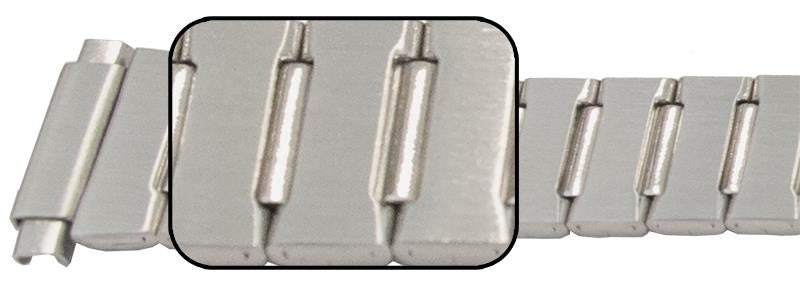 Open Centre Bracelet Clasp Satin With Mirror Centre Watch Strap 12mm To 15mm