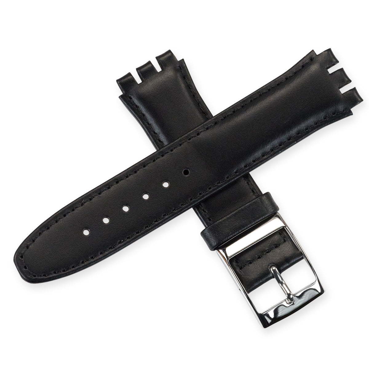 PREMIUM Leather For Swatch Watch Strap Replacement Band Padded 19mm 17mm