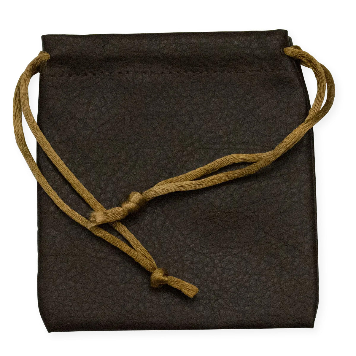 Jewellery gift pouch imitation brown leather draw string bag jewellers craft NEW