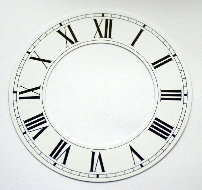White clock CHAPTER RING roman nummerals dial new 178mm 97mm clocks dials