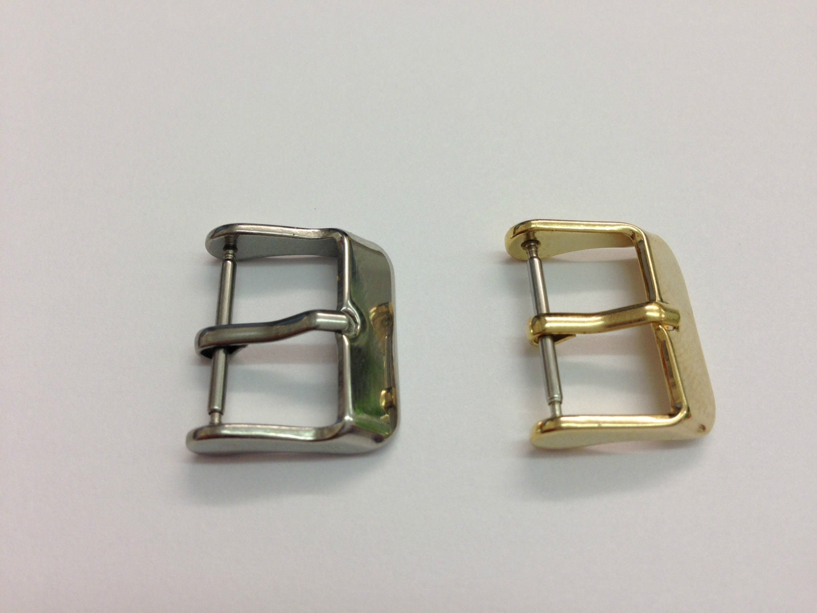 Watch strap buckle sports silver gold stainless steel 8mm - 20mm tang leather