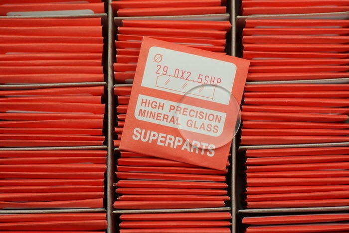 2.5mm thick watch crystals mineral glass FLAT glasses 27mm - 29.9mm crystal part