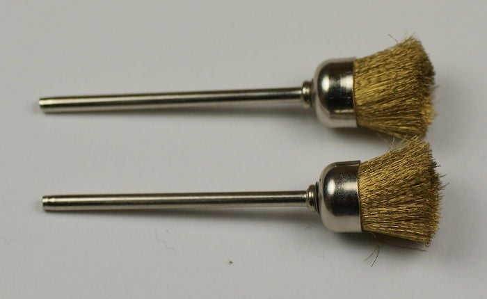 2x Brass Wire Cup Brushes for Dremel Rotary Polishing cleaning rust brush Tool