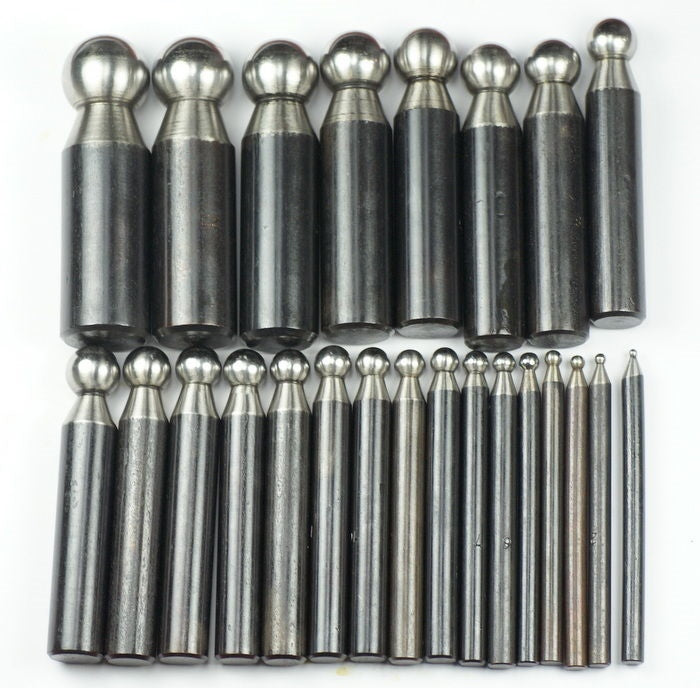 24 Piece punches set dapping doming jewellery work craft punch hardened steel