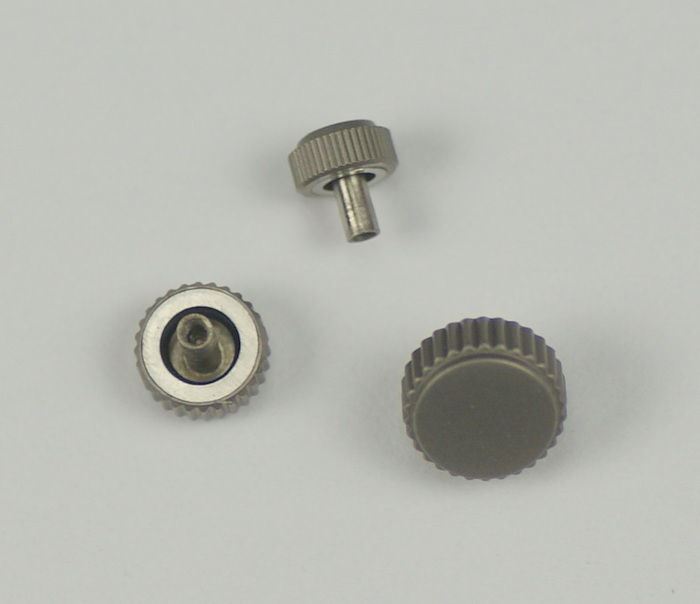 TITANUIM made quality metal watch crown watchmakers spares parts repairs crowns