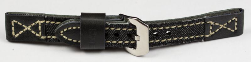 18mm Nylon denim watch strap TOUGH THICK fabric canvas band brown black blue