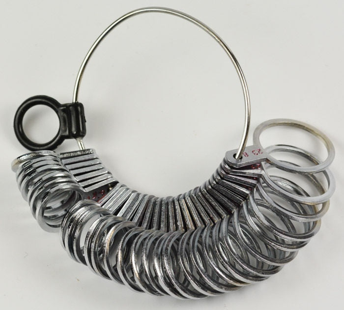 US 1-15 Pro metal ring finger sizer tool accurate gauge size USA + half sizes