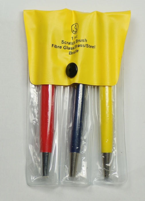 3x Scratch brush fibre brass steel used brushed finish, removes rust & scratches