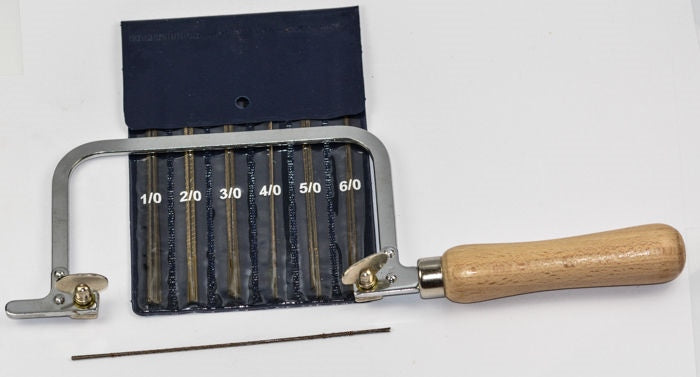 JEWELLERS FIXED SAW & 144 SAW BLADES JEWELLERY HOBBY CRAFT TOOL METAL JEWELLERY