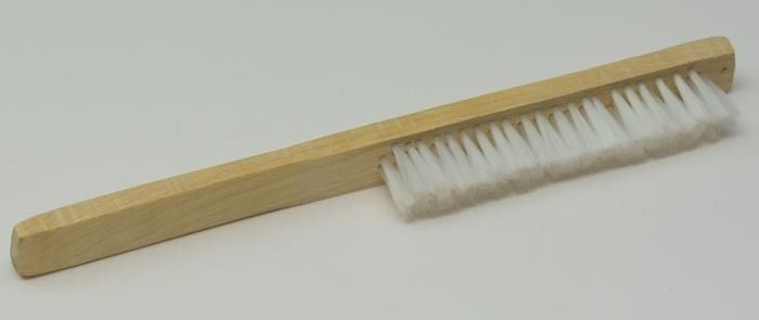 Soft nylon bench brush wooden handle clean jewellery craft clockmakers cleaning