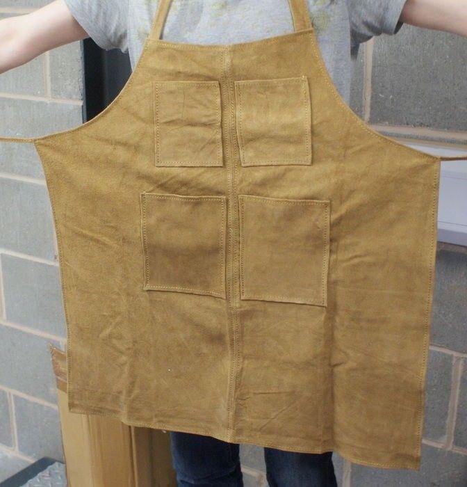 Suede Leather work apron watchmakers jewellers blacksmiths welders overall work