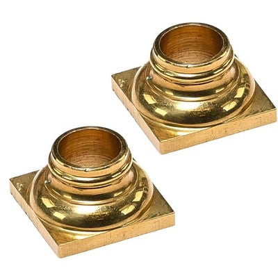 2x Brass Mantle Clock Pillar Caps Base Case Decor Ornamental Repair Parts UK