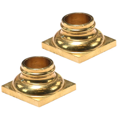 2x Brass Mantle Clock Pillar Caps Base Case Decor Ornamental Repair Parts UK