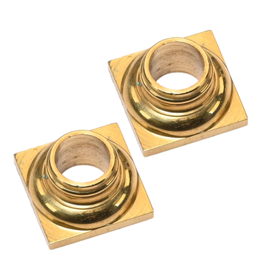 2x Brass Mantle Clock Pillar Caps Base Case Decor Ornamental Repair Parts UK