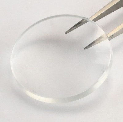 2.5mm Flat Bottom Domed Mineral Watch Crystal 23-50mm Repair Glass Replacement