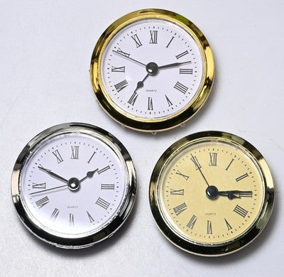 Clock Insert 55mm Replacement Quartz Plastic Bezel Clip Fit Friction UTS Roman