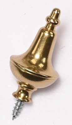 Solid Brass Clock Finial Urn Style 19mm Mantel Bracket Carriage Case Ornament
